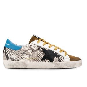 Golden Goose Superstar Sneakers - Snake /
Blue /Tan